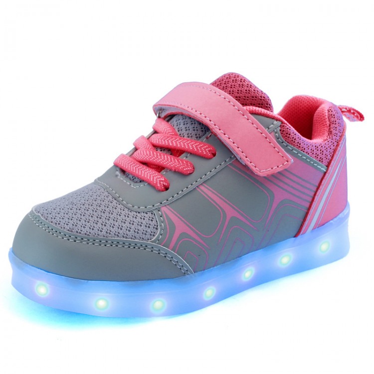 Leather led light up sneaker